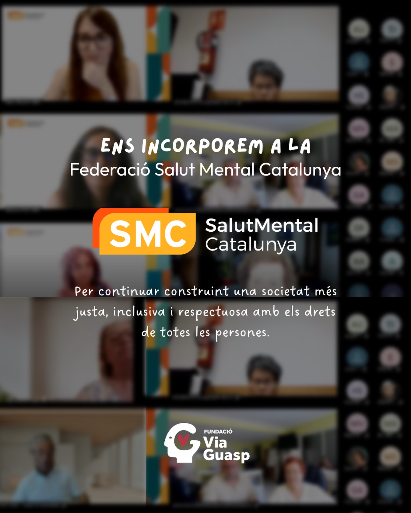 📅 El passat 30 de juny, la Federació Salut Mental Catalunya (SMC) va aprovar, durant la seva Assemblea General Ordinària, la incorporació de la Fundació Via-Guasp com a nova entitat de ple dret.

Durant la sessió, vam poder presentar la nostra tasca i compartir la motivació per formar part de la Federació: sumar esforços per defensar els drets de les persones amb problemes de salut mental.

La vulneració de drets, la manca d’informació en els procediments judicials, l’estigmatització, l’exclusió residencial, el desemparament institucional i les situacions d’abús requereixen una resposta col·lectiva.

👉 Continuem teixint aliances i participant en nous espais per dur a terme la nostra missió.
Gràcies @salutmentalcat i a totes les entitats membres per la confiança 🤝

#SalutMental #DretsHumans #SalutMentalCatalunya #TreballEnXarxa #FundacioViaGuasp