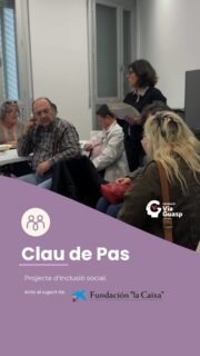 Construir comunitat també és construir oportunitats.
👉 A través de Clau de Pas, treballem perquè la participació social formi part del dia a dia de les persones amb problemàtica de salut mental.
📍 El projecte posa en valor els espais, les entitats i les persones que formen part del territori, generant noves oportunitats de participació i relació. Perquè una comunitat més inclusiva es construeix quan totes les persones poden tenir-hi un paper actiu.
El projecte Clau de Pas compta amb el suport de @Fundlacaixa, a través de la seva Convocatòria de Projectes Socials, en la qual va ser seleccionat.
#ClauDePas #InclusióSocial #SalutMental #Comunitat #FundacióViaGuasp #ConvocatòriesSocials #FundaciólaCaixa