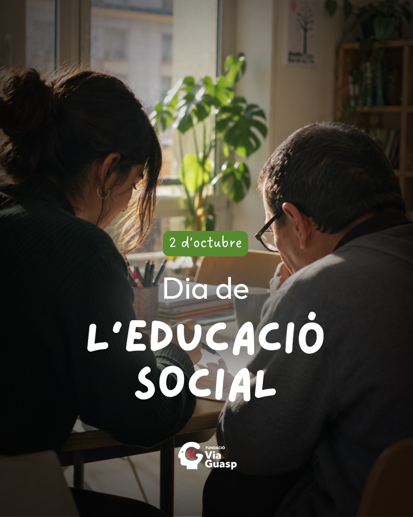 Avui, Dia Internacional de l’Educació Social, volem donar les gràcies a les educadores i educadors socials per la feina que fan cada dia.

A la Fundació Via-Guasp, la seva tasca és essencial per acompanyar les persones en el seu dia a dia, fomentar la seva autonomia i donar-los suport en els seus projectes personals.

Gràcies per la vostra dedicació, implicació i proximitat. ❤️

#EducacióSocial #DiaEducacióSocial #FundacióViaGuasp #SalutMental #InclusióSocial